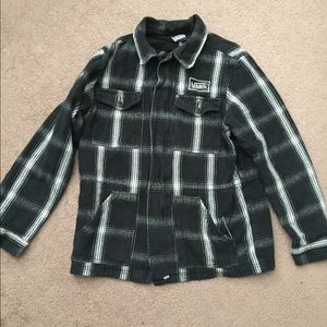 VANS Flannel Thick Zip Up/Velcro Jacket SZ M